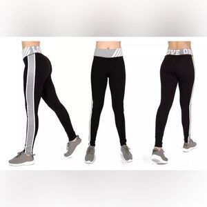 Dyce Apparel Leggings Medium Black Pink Gray